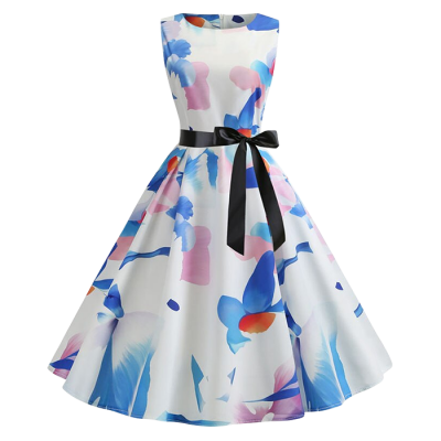 Платье с цветами L